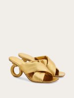 Ferragamo Padded sandal with Gancini heel - Image 3